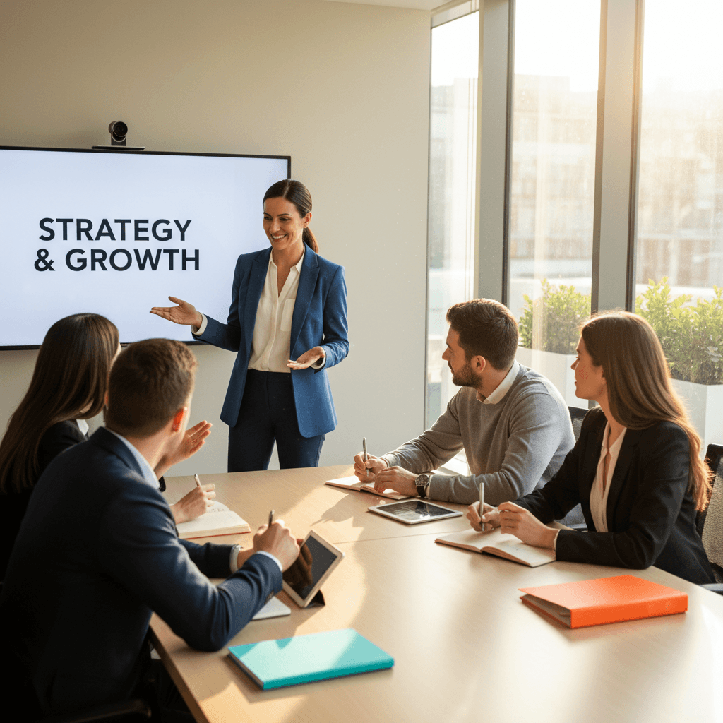 Sales enablement training session